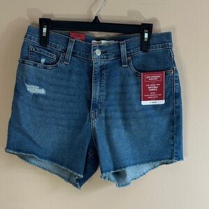 Levi's Distressed Blue Denim Shorts